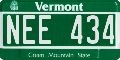 VT license plate NEE434