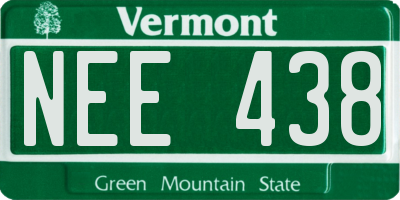 VT license plate NEE438