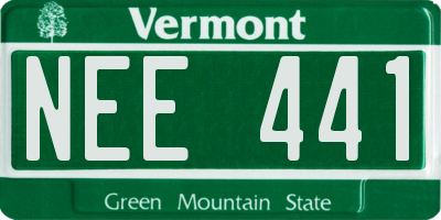 VT license plate NEE441