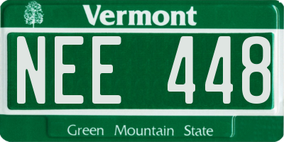 VT license plate NEE448