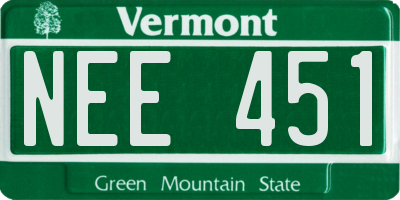VT license plate NEE451