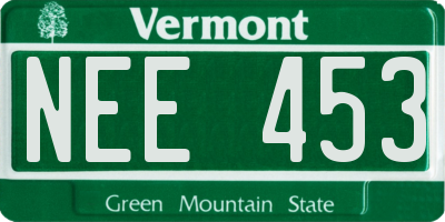 VT license plate NEE453