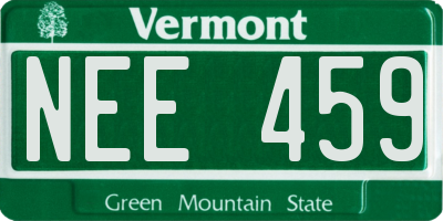 VT license plate NEE459