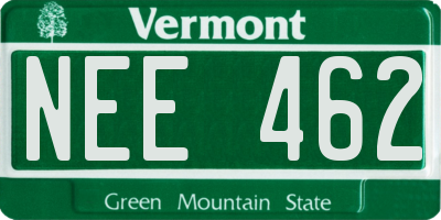 VT license plate NEE462