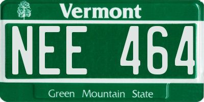 VT license plate NEE464