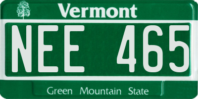 VT license plate NEE465
