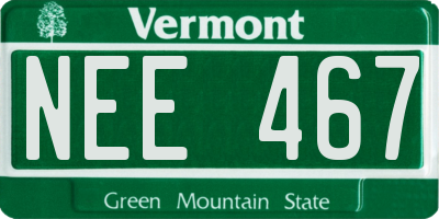 VT license plate NEE467