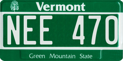 VT license plate NEE470