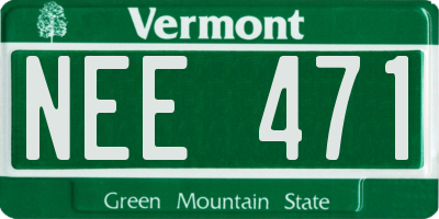VT license plate NEE471