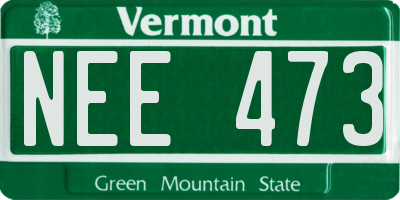 VT license plate NEE473