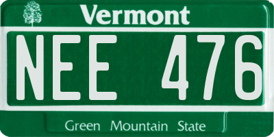 VT license plate NEE476