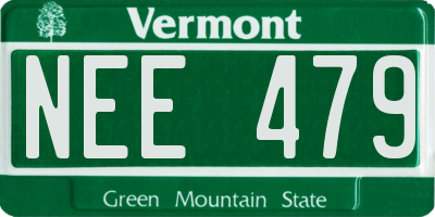 VT license plate NEE479