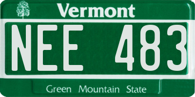 VT license plate NEE483