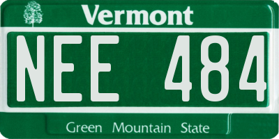 VT license plate NEE484