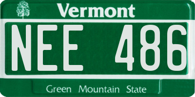 VT license plate NEE486