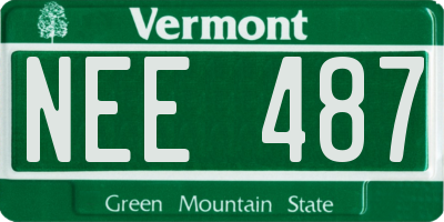 VT license plate NEE487