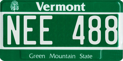 VT license plate NEE488