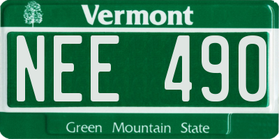 VT license plate NEE490