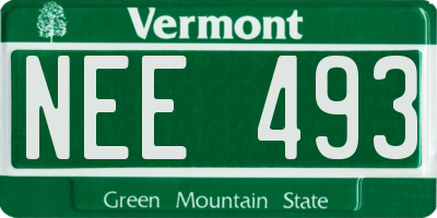 VT license plate NEE493