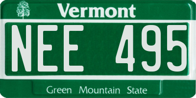 VT license plate NEE495
