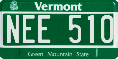 VT license plate NEE510