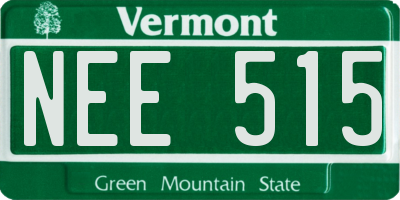 VT license plate NEE515