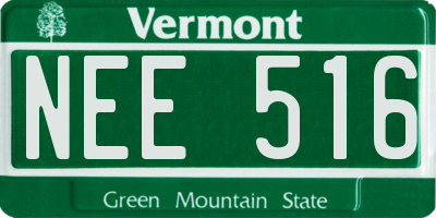 VT license plate NEE516