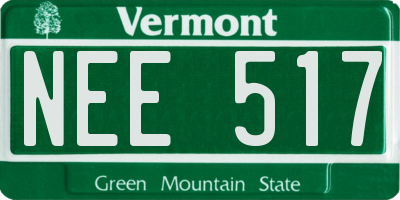 VT license plate NEE517