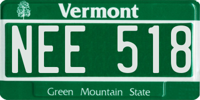 VT license plate NEE518