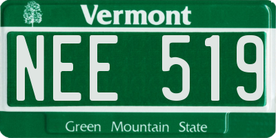VT license plate NEE519