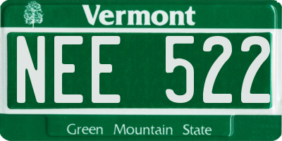 VT license plate NEE522