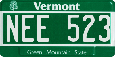 VT license plate NEE523