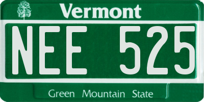 VT license plate NEE525