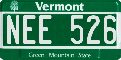 VT license plate NEE526