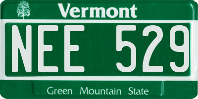 VT license plate NEE529