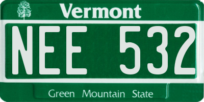 VT license plate NEE532