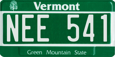 VT license plate NEE541