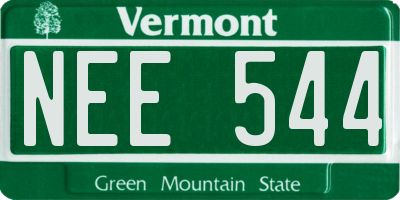 VT license plate NEE544