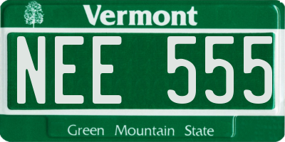 VT license plate NEE555