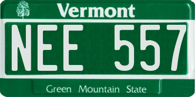 VT license plate NEE557