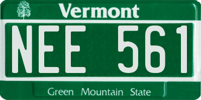 VT license plate NEE561