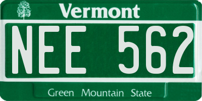 VT license plate NEE562