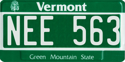 VT license plate NEE563