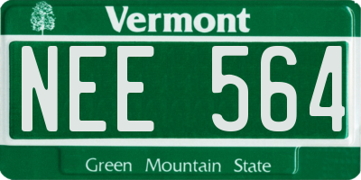 VT license plate NEE564