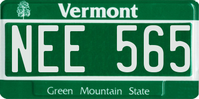 VT license plate NEE565