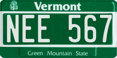 VT license plate NEE567