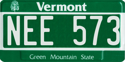 VT license plate NEE573