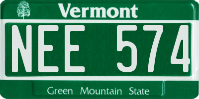 VT license plate NEE574