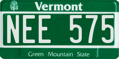 VT license plate NEE575