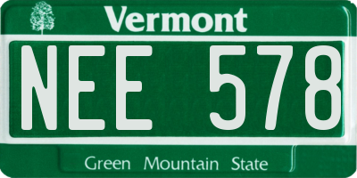 VT license plate NEE578